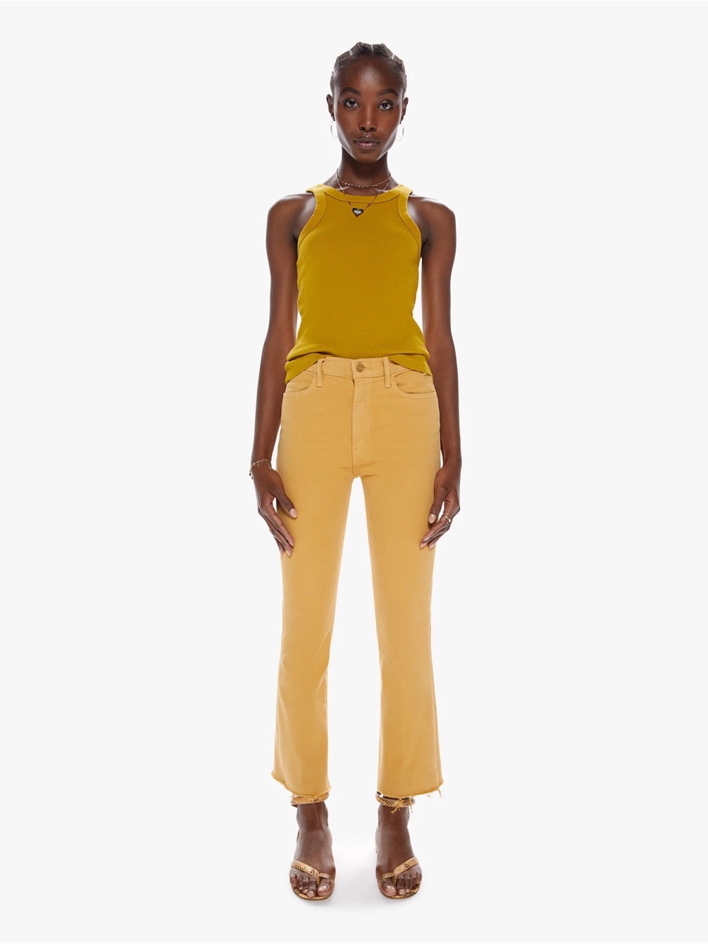 Mother Denim Womens Size *27 X 26 The Hustler Ankle Fray Flare Jeans In Tinsel